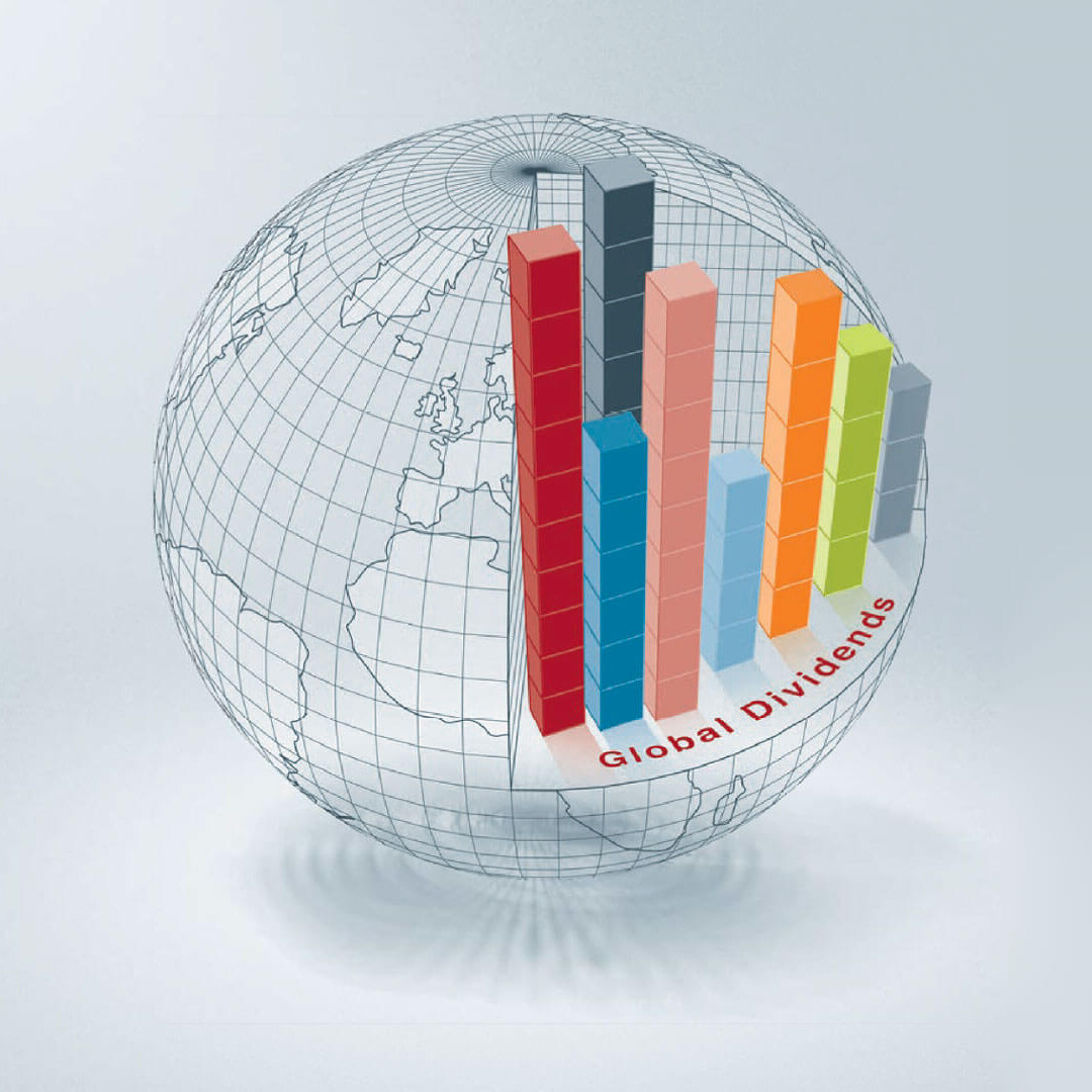 Globe showing some bar charts