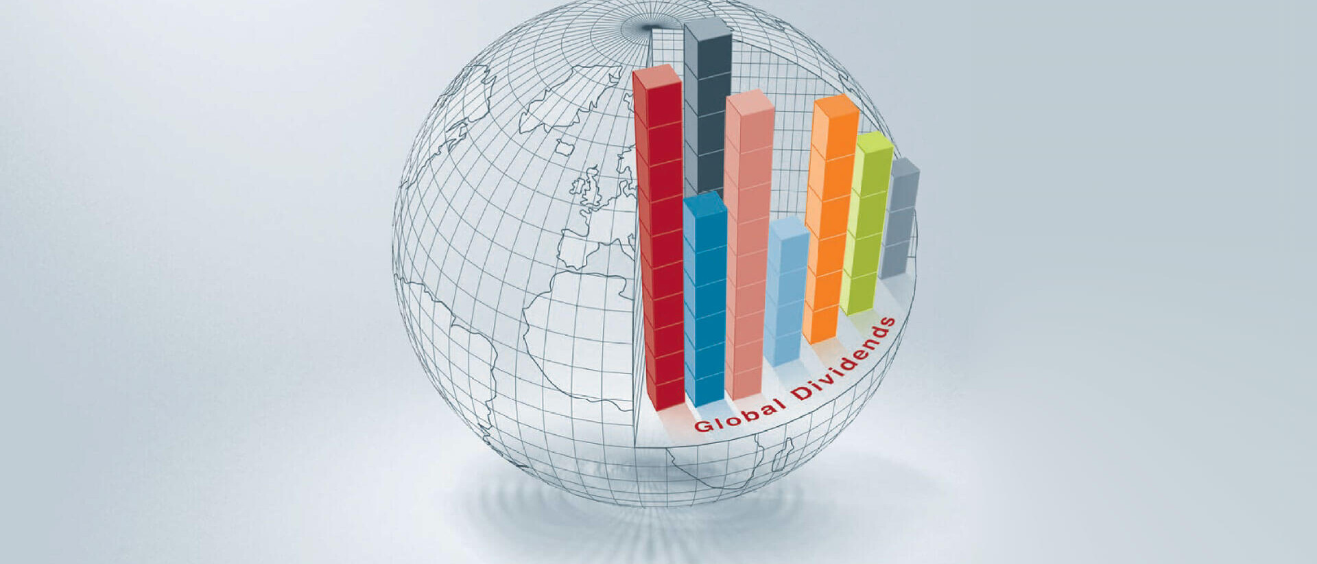 Globe showing some bar charts