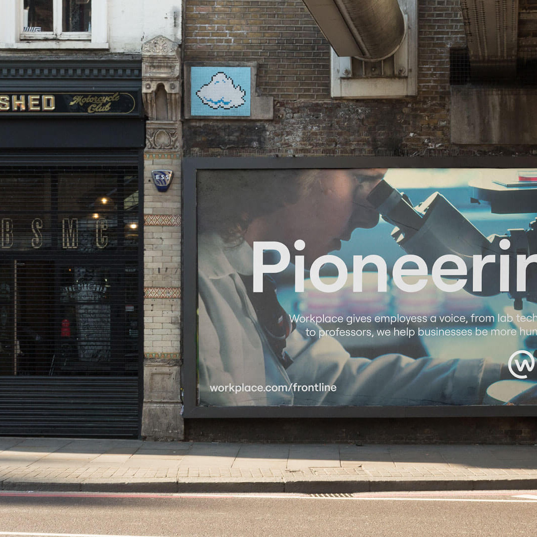 Workplace advert on a billboard